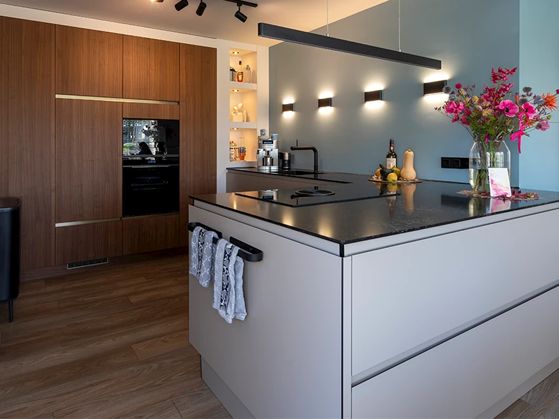 Warme marmerlook keuken