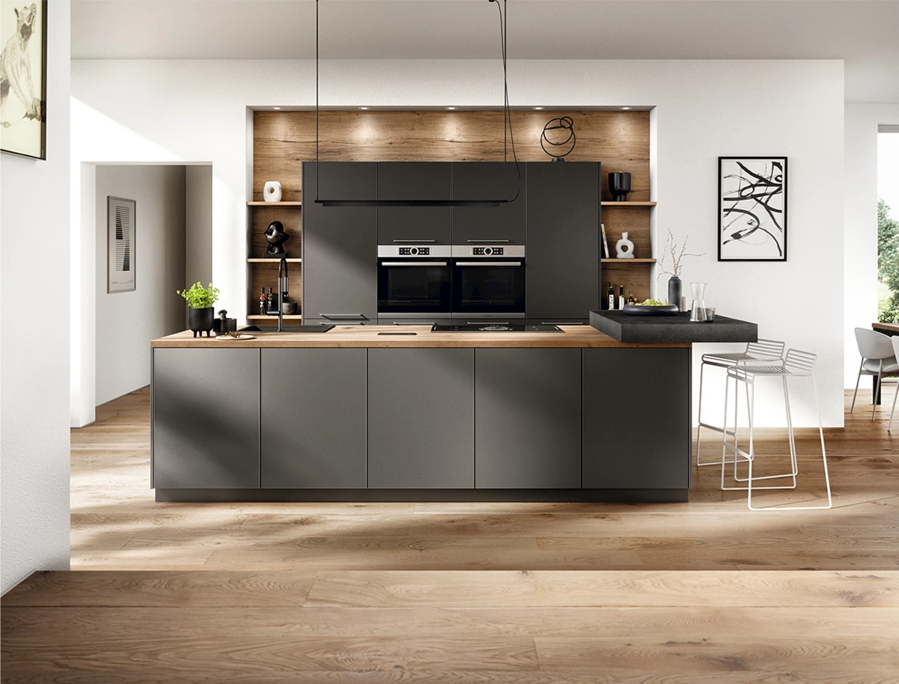 Stoere landelijke keuken met eiland