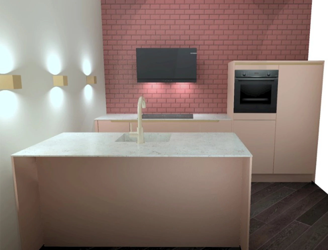 3D-ontwerp keukenrenovatie