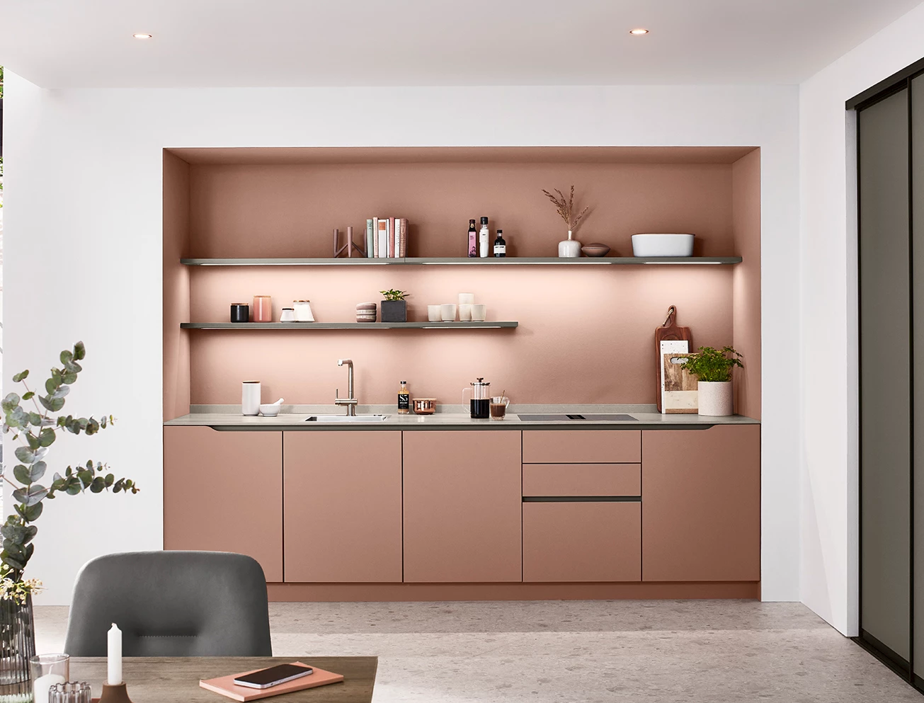 Roze keukenfronten