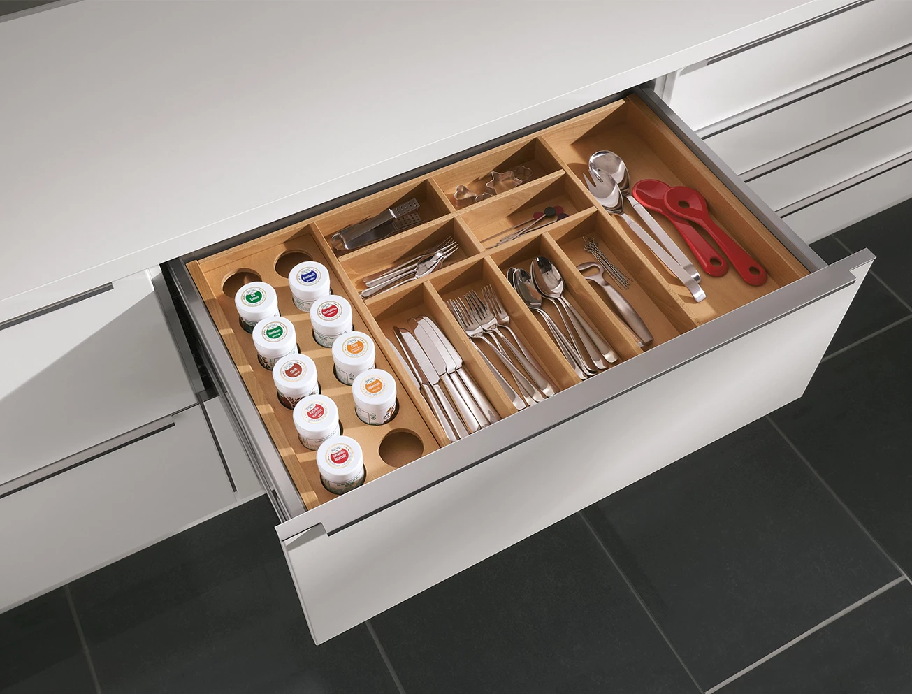 Lade indeling kookgerei