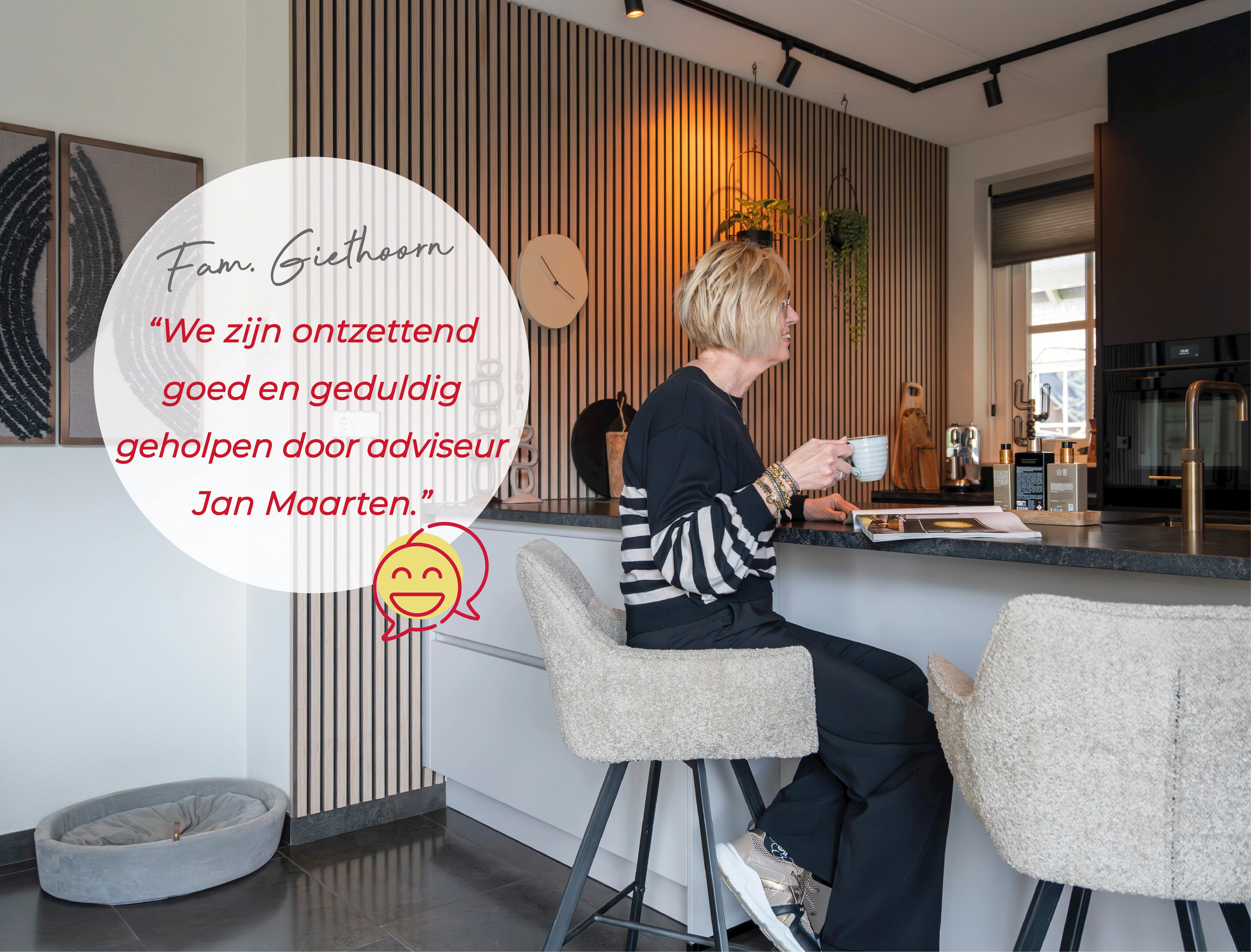 Warme design keuken familie Giethoorn