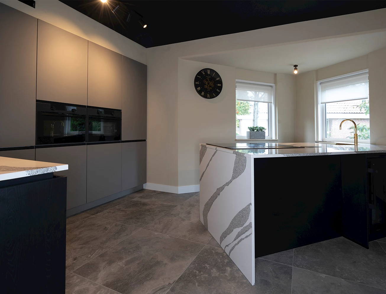 Luxe marmerlook keuken familie Ziel