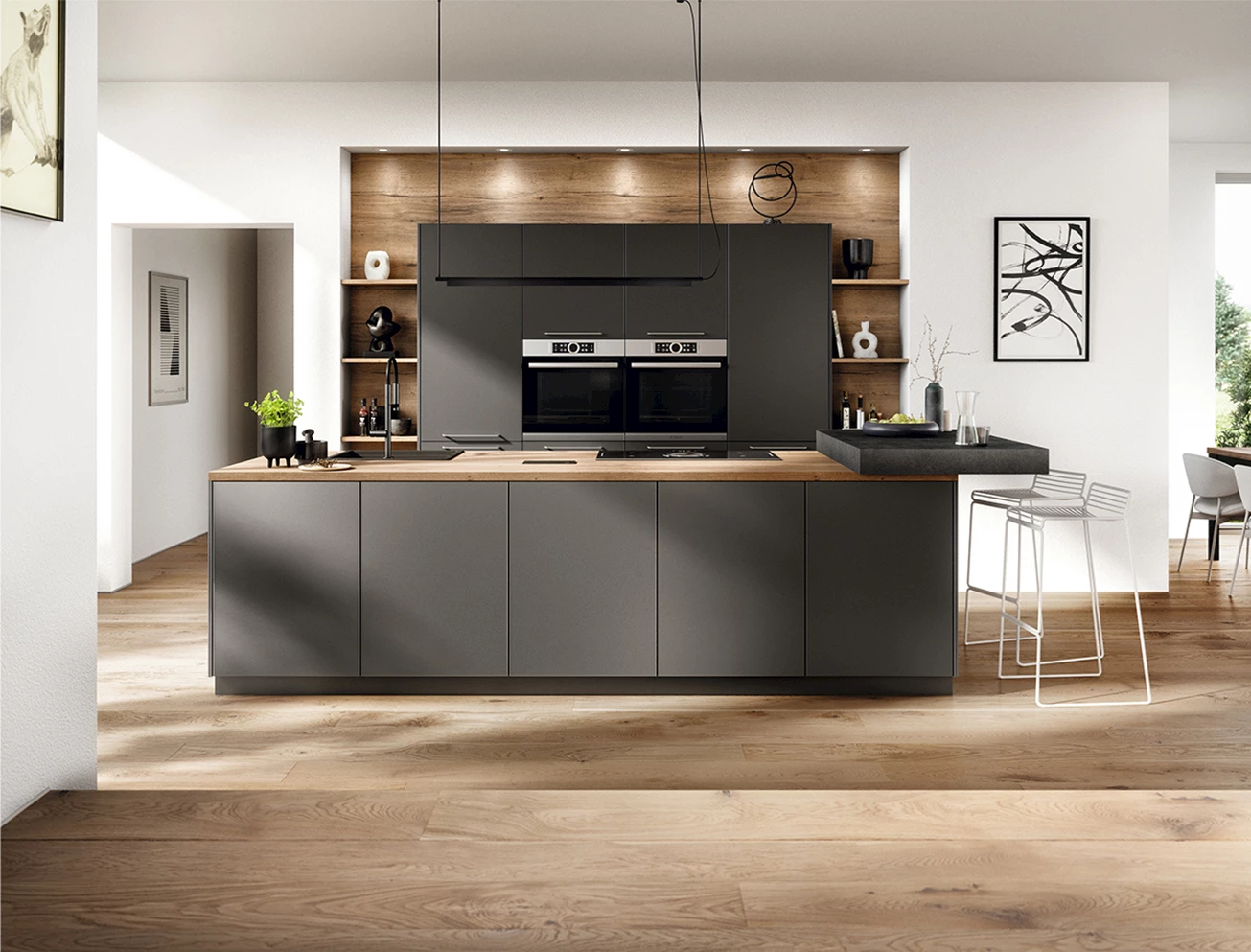 Combineren antraciet keuken